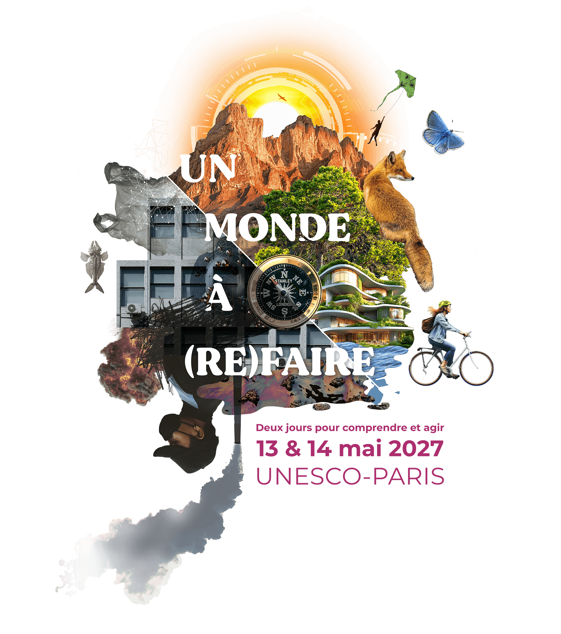 Affiche : deux jours pour comprendre et agir, 13 et 14 mai 2027, UNESCO-Paris.